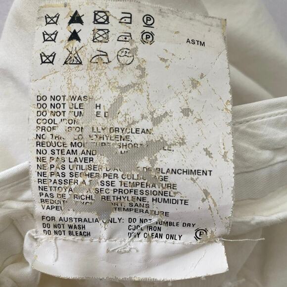 Jil Sander Cropped Pants Size 2 or 34 White Cotton Stretch Quiet Luxury Staple - Picture 8 of 10